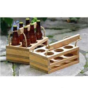 Caja de almacenamiento de madera para joyería, caja de embalaje de madera para vino o cerveza