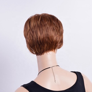 Il best-seller di sintesi dado-marrone breve sintesi parrucca di <span class=keywords><strong>capelli</strong></span> per le donne Europee e Americane - Product Image 4