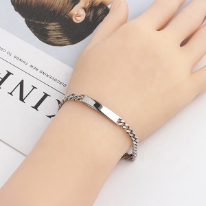 OUMI Bạc Truyền Cảm Hứng Từ Vòng Đeo Tay Chuỗi Id Slave Vòng Đeo Tay Thép Không Gỉ Punk Mens Womens Chain & Link Vòng Đeo Tay PVD Mạ - Product Image 4