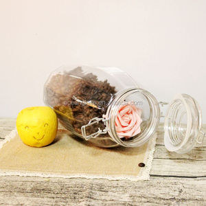 Nhà & Vườn Chất Lượng Cao Glass Kẹo <span class=keywords><strong>Jar</strong></span>/Vuông Glass <span class=keywords><strong>Jar</strong></span>/Cookie <span class=keywords><strong>Jar</strong></span> Glass Với Niêm Phong Kẹp Khóa Nắp - Product Image 6