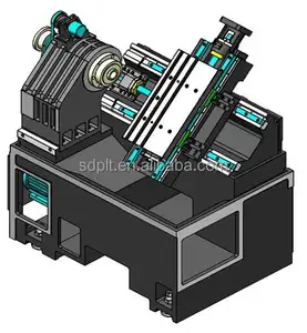 Taiwan Linear Slant bed CNC lathes with live tools power tools TCK6340S