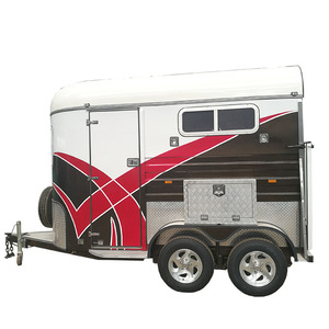 Remorque cavalier colorée, remorque de luxe 2 chevaux avec meubles colorés - Product Image 2