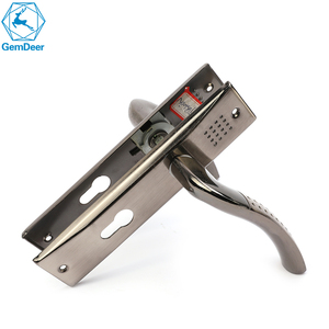 Manija de aluminio personalizada para sala de estar, placa de hierro, trust popular, cerradura de puerta media - Product Image 1
