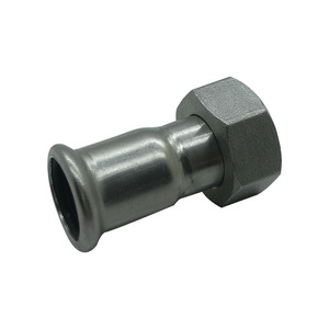 Perfil de acero inoxidable 304 S <span class=keywords><strong>Suave</strong></span> Adaptador de tuerca de unión Adaptador de prensa de acoplamiento - Product Image 5