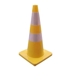 28' PVC Reflective Pop Up Road Parking Cone Construction Traffic Safety Cones