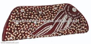 Designer Elegant Satin Evening Bags <b>Clutches</b> by Lowellcraft Model L-56 Made in Delhi - Product Image 2