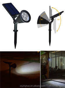 2 Modes <span class=keywords><strong>200</strong></span> <span class=keywords><strong>Lumens</strong></span> <span class=keywords><strong>solaire</strong></span> appliques murales / en - sol lumières, 180 angle réglable 4 LED <span class=keywords><strong>solaire</strong></span> extérieure <span class=keywords><strong>spot</strong></span> Light - Product Image 3