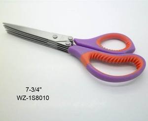 Material de acero inoxidable, tipo 5 cuchillas, tijeras para hierbas, trituradora de <span class=keywords><strong>papel</strong></span>, tijeras - Product Image 3