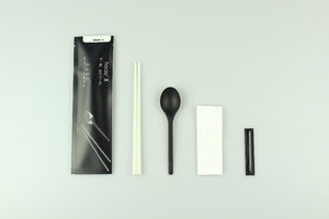 Tùy Chỉnh Thân Thiện Với Môi Dùng Một Lần Polylactic Axit Nhựa Đũa Muỗng Bộ Đồ Ăn Đặt Flatware Biểu Tượng Tùy Chỉnh Đồ Ăn Túi - Product Image 3