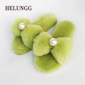 Zapatillas de lana de alta calidad para mujer, nuevo modelo de invierno, a la moda, para interiores, 2022 - Product Image 3