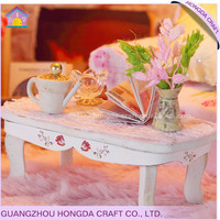 Kit de bricolage maison de poupée en bois et tissu pour enfants, miniatures faites maison de la librairie Chain, maisons miniatures en bois personnalisées