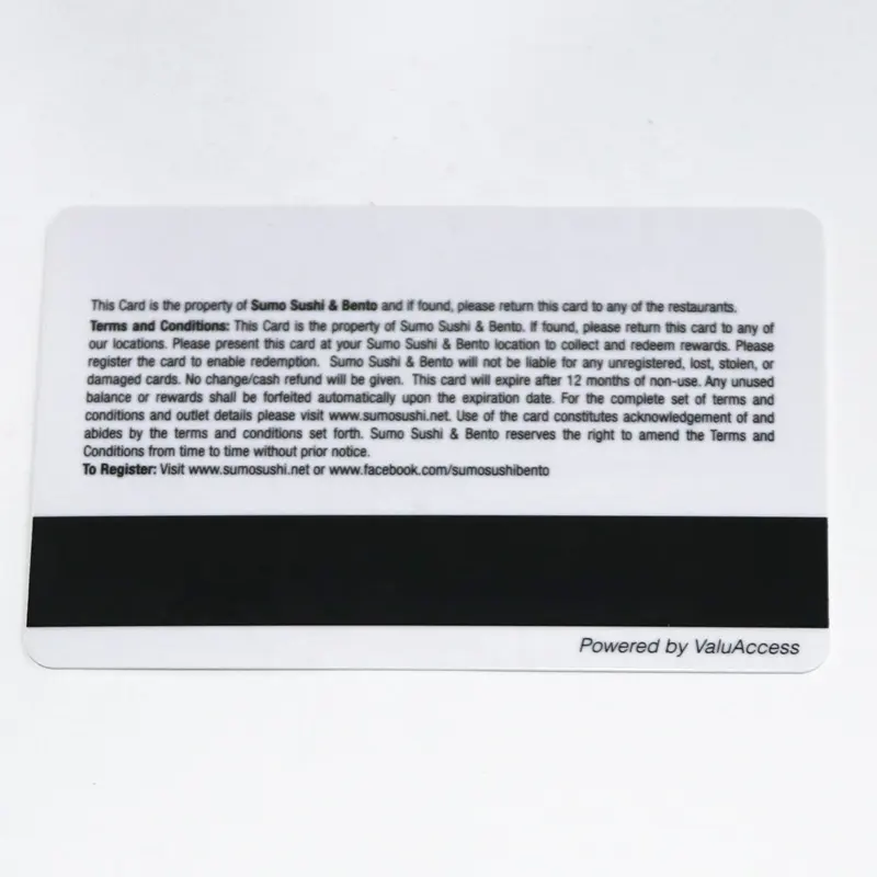 SHENZHEN google play gift card email delivery Magnetic strip pvc card