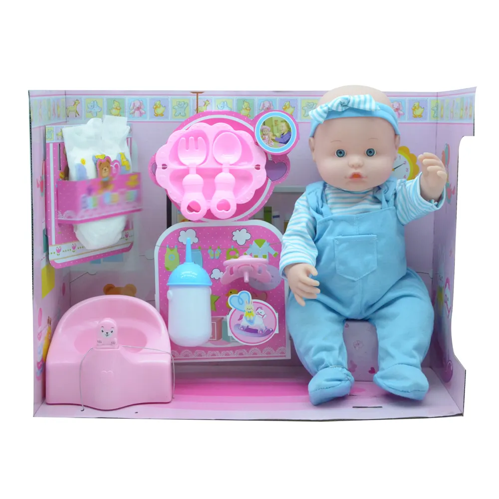 14 inch high quality pee and drink toy cute doll reborn baby doll for girls and kids