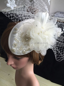 Nouveau Chapeau de Mariée pour Femmes avec Voile, Motif Floral - Product Image 3