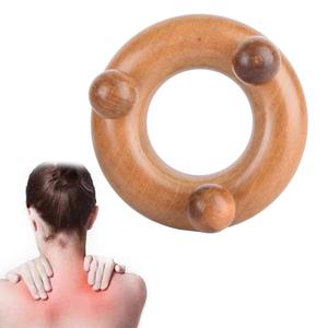 Rodillo de madera de cuatro ruedas para coche, herramienta de masaje de mano relajante, reflexología facial, terapia corporal, masajeador facial - Product Image 4