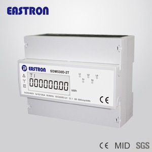 Medidor de doble fuente de 3 fases y 4 cables, medidor de kWh de riel DIN aprobado por la CE, medidor de energía digital inteligente multifunción - Product Image 2