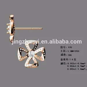 Jingzhanyi Jewelry Factory Design and manufactureTops design simple dubai gold plated jewelry gold earrings women