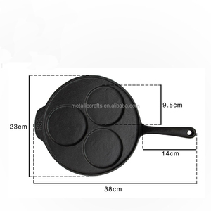 Poêle à crêpes adaptée à toutes les cuisinières et cuisinière à induction, poêle à crêpes Silver Dollar Grill Blini, poêle à œufs à gâteau 3 moules - Product Image 2