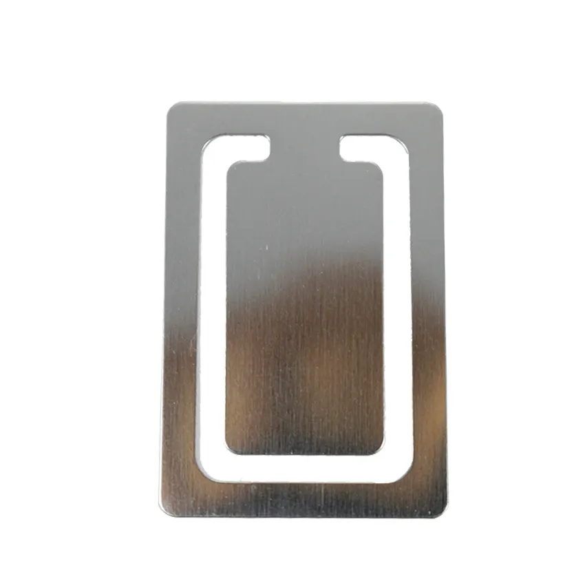 Customized rectangle shape metal bookmark for gift