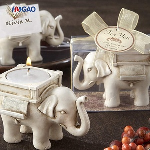 resina fashioncraft buena suerte elefante vela té luz titular gracias regalos India regalos de boda para los huéspedes - Product Image 2