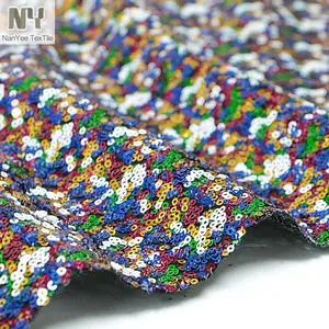 Nanyee Textile 3mm Five Colors Comb Embroidered Satin Fabric For Shoes