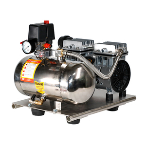 <span class=keywords><strong>Compresor</strong></span> de Aire Portátil <span class=keywords><strong>Silencioso</strong></span> de 550W, 8 Bar, Sin Aceite, con Tanque de Acero Inoxidable de <span class=keywords><strong>6L</strong></span>, Motor Refrigerado por Aire y Aplicador de Plataforma Plana - Product Image 6