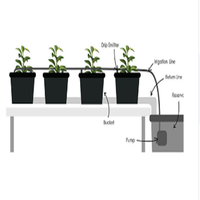 Système d'irrigation goutte à goutte en baril hollandais, plantation sur balcon, équipement sans terre, tomate, fraise, culture en PVC, système d'irrigation 45