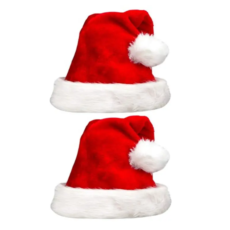 OempromoカスタムLEDクリスマス帽子ライト付き