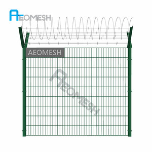 سياج مسبق الصنع أنيق ومتناظر من AEOMESH/سور حديقة ببوابة منزلية ، تصميمات بوابة سلكية مزدوجة اللحمة/تصميمات - Product Image 1