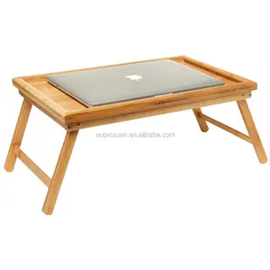 折りたたみ式ベッドトレイテーブルと朝食トレイ竹製ベッドテーブルベッドで朝食竹製ラップトレイラップトップデスクキッズフロアテーブル