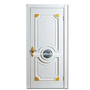 White color solid wooden bedrooms doors in uae