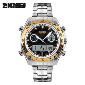 Orologio da Uomo Dorato con Movimento Elettronico Giapponese, Prezzo SR626SW, Impermeabile 30m, SKMEI 1204 Orologio Personalizzato - Product Image 2