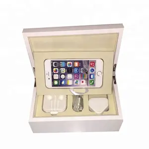 Kotak hadiah telepon kayu lacquer putih stok desain murah
