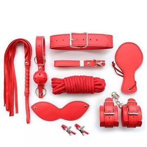 Sacknove 8 Stks/set Lederen Bondage Strints Bedriem Slave Fetish Bondage Kit Touw Bondage Kleding Seksspeeltjes Voor Koppels - Product Image 2