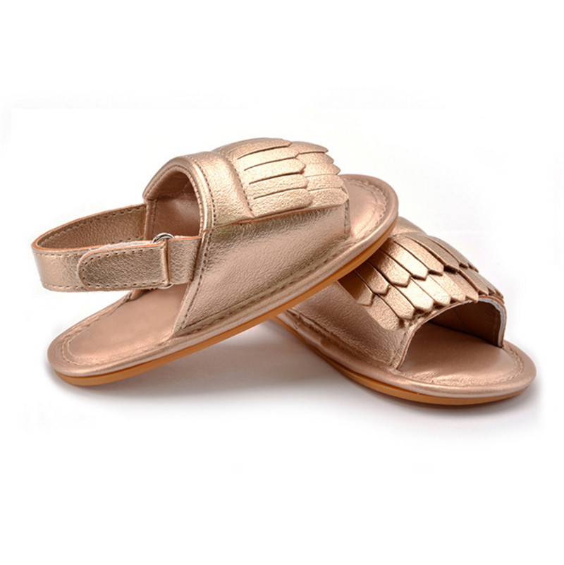 Новинка; нескользящие детские сандалии с кисточками; резиновая обувь для малышей; дышащая обувь для малышей