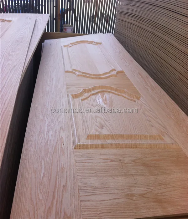 Molded Door Skin MDF/HDF, natural wood veneered molded door skin / plywood door skin