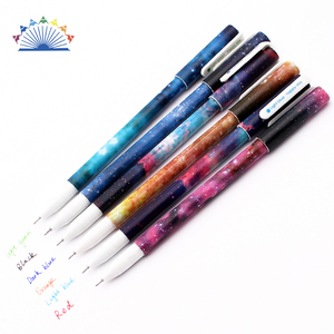 6 colores/set Cartoon 0,38mm niños regalo pluma rollo puntos serie estrella coloreó las plumas del gel para la escritura - Product Image 5
