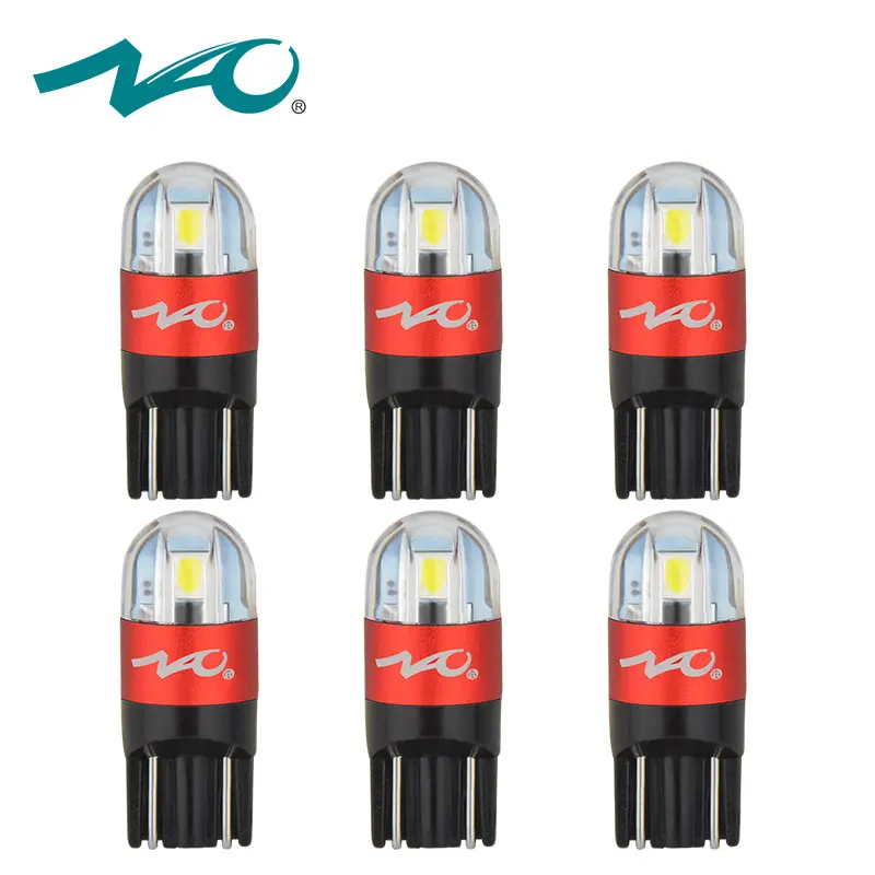 Nao lâmpada led para interior automotivo, lâmpada super brilhante para automóveis, 12v/24v, t10, 3030 smd, cob, canbus, largura do carro, 168, 194, w5w, t10