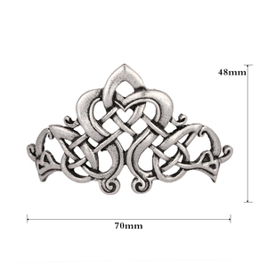 Pince à <span class=keywords><strong>cheveux</strong></span> DIY en alliage de zinc argenté antique, motif dragon <span class=keywords><strong>viking</strong></span>, accessoires de mode pour femmes - Product Image 5