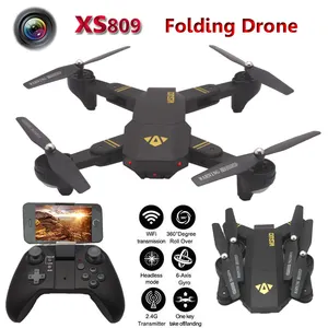 Tianqu-Drone de poche XS809W FPV, hélicoptère de poche, 2.4G, 6 axes, capteur G, RC quadcopte, RTF, caméra FPV, Wifi, 2MP, HD Altitude, hélicoptère