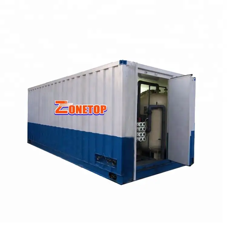 Fabbrica Mobile Containerized di Dissalazione di Acqua Sistema di Contenitore Sale di Dissalazione di Acqua Pianta
