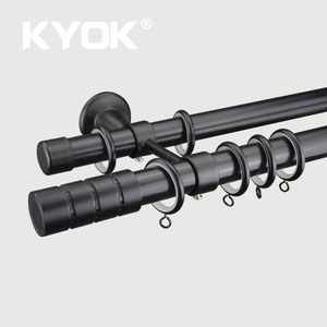 Semplice Asta di Tenda Tubo di Pali di Ferro In Acciaio di Plastica di Alluminio Accessori Per Tendaggi <span class=keywords><strong>Hardware</strong></span> <span class=keywords><strong>Set</strong></span> Asta di Tenda Per La Decorazione Domestica - Product Image 1
