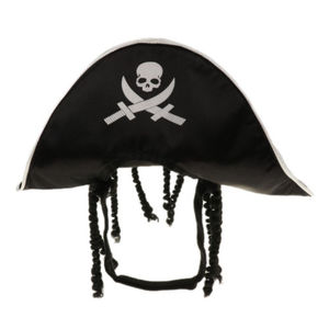 Haustier Piraten Cosplay Hut Hund Halloween <span class=keywords><strong>Black</strong></span> Cap <span class=keywords><strong>Cat</strong></span> Festival Bekleidung Zubehör Kostüm Hunde hut mit Perücke