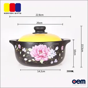Resistente al calor chino utensilios cazuela cocina olla de cerámica