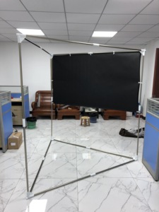100" Outdoor Portable Matt White Theater TV <strong>Projector</strong> <strong>Screen</strong> W/ Triangle <strong>Stand</strong> - Product Image 4