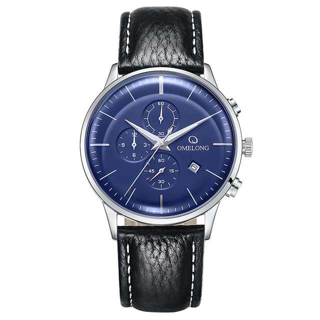 Classic Brand Fashion Luxury Watch Quartz Genuine Leather Strap Custom Design Wrist Man Watch