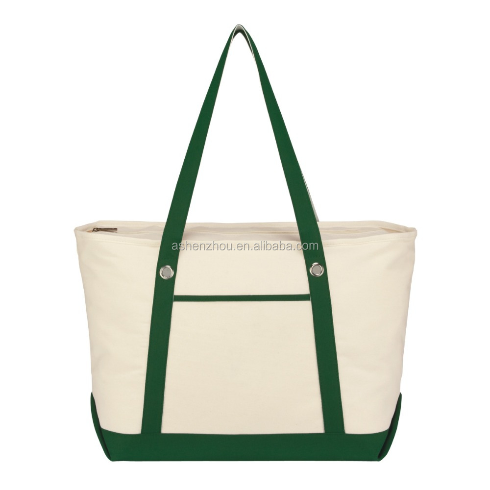 China personalized cheap custom large canvas bag shopping cotton bags canvas tote bags with zipper