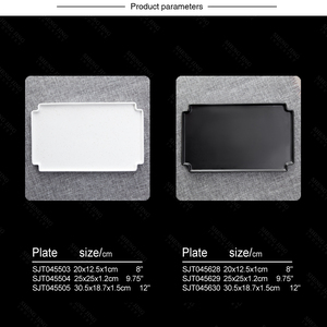 Platos de cena rectangulares de cerámica blanca, diseño bonito, para Hotel/restaurante, proveedor de China - Product Image 6