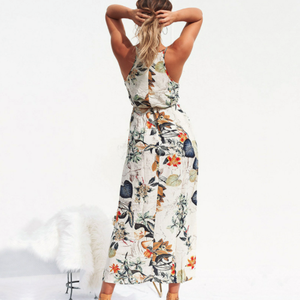 Vestidos Feminino kolsuz çiçek baskılı uzun <span class=keywords><strong>elbise</strong></span> - Product Image 6