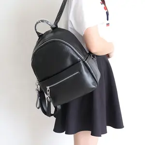 Sacchetto di scuola di stile coreano Caldo di fabbrica di Guangzhou fabbrica del sacchetto di cuoio DELL'UNITÀ di elaborazione zaino per le donne sacchetto di cuoio in pelle produttore bagpack